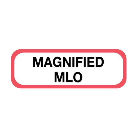 Nevs Position Labels - Magnified MLO 1/2" x 1-1/2" White w/Red & Black XP-354